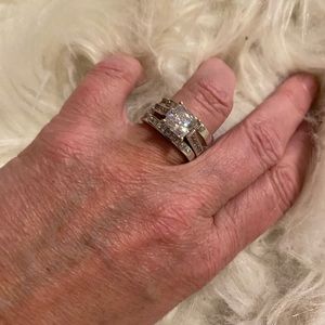 QVC diamonique 4 ct cz ring sz 8.5